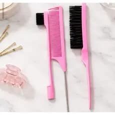 Kit Pente Profissional com Agulha + Escova Baby Hair – Finalização Perfeita