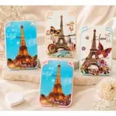 Mini Espelho de Maquiagem Portátil Torre Eiffel Dobrável Bolsa Feminina
