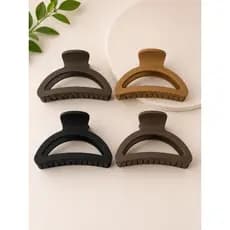Presilha Grande de Cabelo Neutra Elegante Minimalista Forte Dia a Dia