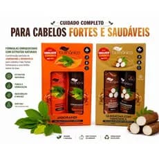 Kit Shampoo + Condicionador  Jaborandi e Queratina com Mandioca 400ml cada | Hidratação, Força e Brilho para os Cabelos