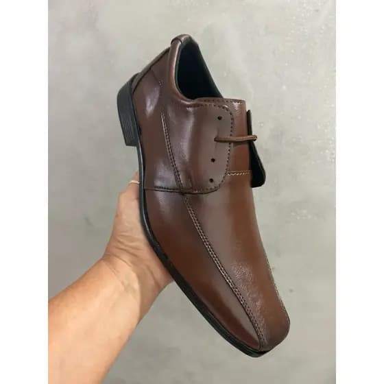 Sapato Social Masculino de Amarrar preto e café  sola costurada  para não  descolar, estilo, reunião, cerimônia