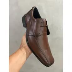 Sapato Social Masculino de Amarrar preto e café  sola costurada  para não  descolar, estilo, reunião, cerimônia
