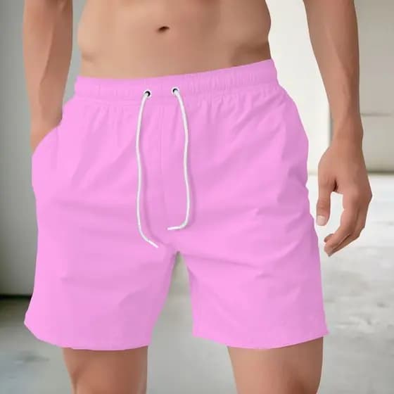 Bermuda Tactel Elastano Masculina Marrom