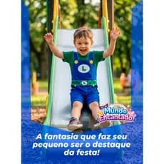 FANTASIA LUIGI SUPER MARIO INFANTIL CRIANÇA