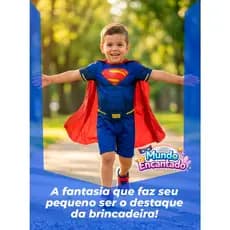 FANTASIA SUPERMAN INFANTIL SUPER HEROI CRIANÇA