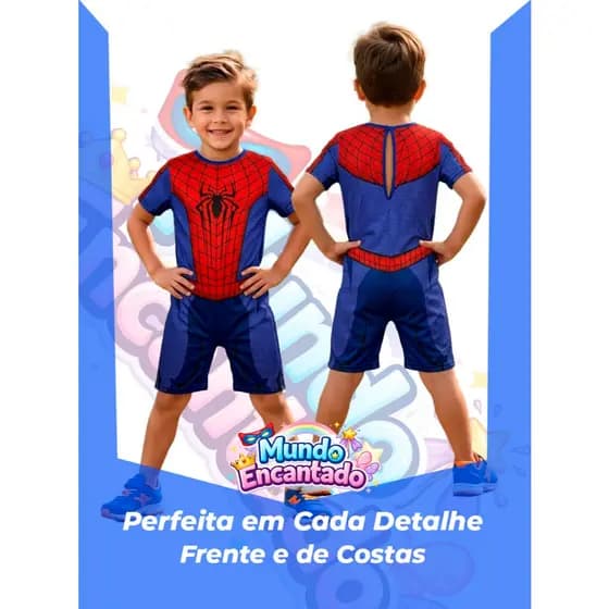 FANTASIA HOMEM ARANHA INFANTIL SUPER HEROI CRIANÇA