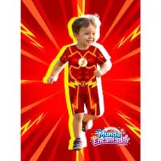 FANTASIA FLASH INFANTIL SUPER HEROI CRIANÇA