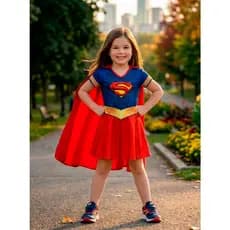 Fantasia Supergirl  Menina infantil Vestido Herói Feminino Infantil Barato