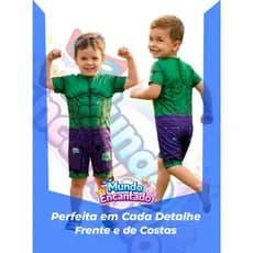 FANTASIA HULK INFANTIL SUPER HEROI CRIANÇA