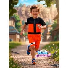 Fantasia Naruto Ninja Infantil Menino Barato Festa Criança