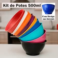 Kit 20 Potes Cumbuca 500ml Para Sobremesa Petisco Sopas Caldos Gelatinas Açaí Porções Sorvetes