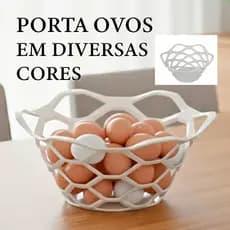 Kit Porta Ovos de Plastico Decorativa Vazada Moderno Diversas Cores Organizar Mesa Para Ovos