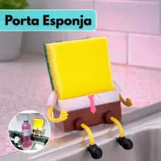 Porta Esponja Lavar Louça Bob Esponja Calça Quadrada Escorredor Decorativo Desenho Personagem.