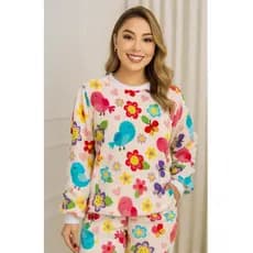 Pijama Adultos e Infantil de Fleece Estampado – Super Macio e Quentinho *ESTAMPAS VARIADAS*