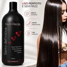 Marroquina Profissional Semi Definitiva 1Litro | Alisa 100% Óleo de Argan Brilho Espelhado