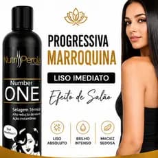 Progressiva Marroquina Profissional Number One 300ml  | Liso perfeito Alisa 100% Óleo de Argan