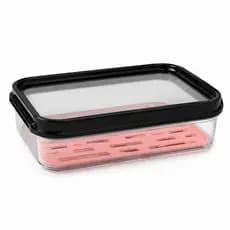 Porta Frios Hermético 1100ml Helsim Organizador de Geladeira Presunto Queijo