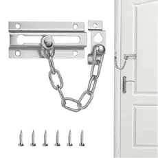 Fecho Trinco com Corrente de Segurança para Porta – Inox 18 cm