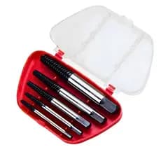 Jogo Extrator Parafuso Quebrado 5 Peças 3-18mm Kit Removedor Rosca Espanda Quebrada Aço Duro