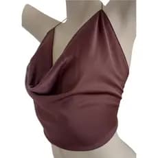 Blusa Cropped Gola Boba/ Frente Única