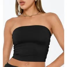 Cropped Feminino Top Tube Tomara que Caia Duplo Suplex Premium Sem Bojo