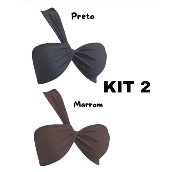 kit 2 unidades Top Ombro Só Detalhe Franzido