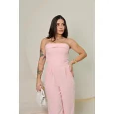 Macacão Feminino Pantalona Tomara Que Caia Alfaiataria Elegante Festa