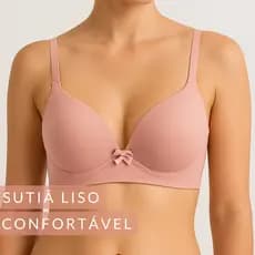 Sutia Com Bojo Sutiã Feminino Reforçado Confort Sustentaçao Levanta Seios  Sutian Nacional