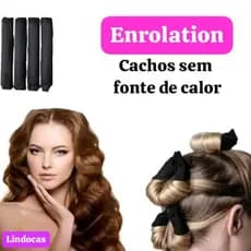 ENROLATION Bigudinho de cetim seus Cachos sem fonte de calor 4 Unid