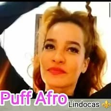 Puff Afro - 100% Cetim - prendedor  para cabelos ondulados, cacheados, crespos - Desliza não quebrando os fios