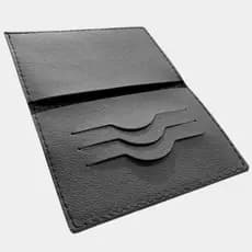 Porta Documento Preto Slim Carteira Guarda Notas e Cartões