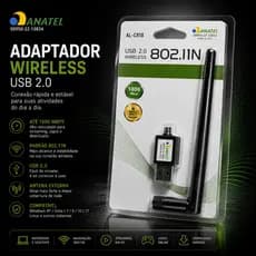 Adaptador Wireless USB 2.0 802.11N com Antena Externa – AL-C818