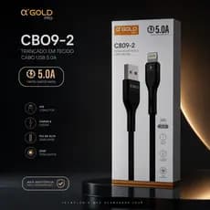 CABO IPHONE iOS 5.0A GOLD PRO TRANCADO EM TECIDO USB