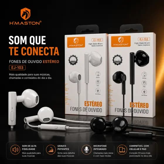 Fone de Ouvido H’Maston EJ-103