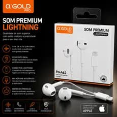 Fone de Ouvido α’Gold Pro Lightning FN-A62