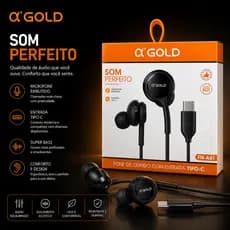 Fone de Ouvido Tipo-C α’Gold FN-A61