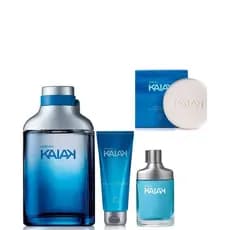 Kit Colônia Kaiak Tradicional Masculino (Perfume 100ml, Perfume 25ml, Gel de barbear, Sabonete ) Natura