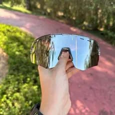 Óculos Esportivo CHICAGO 12 Cinza Transparente com Prata