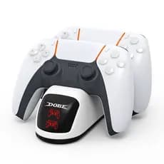 Base Dock Suporte Duplo de carregamento para 2 Controles Dualsense PS5 Slim Fat PRO