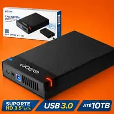 Case Gaveta HDD Gamer RGB Externo Desktop Usb 3.0 / 2.0 Sata 3.5/2.5 Portátil