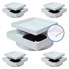 Kit 5 Ralo Oculto 10x10 Branco Seca Piso Porcelanato Inteligente