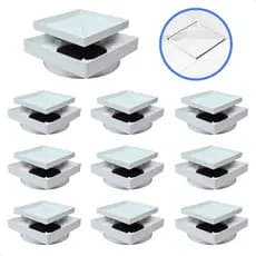 Kit 10 Ralo Oculto 10x10 Branco Seca Piso Porcelanato Inteligente