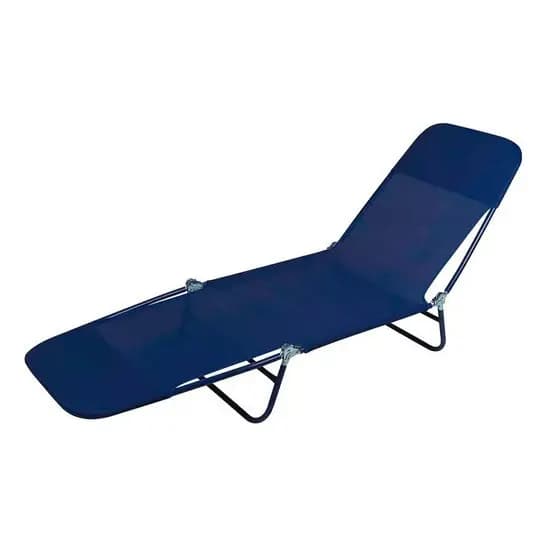 Cadeira espreguiçadeira textilene azul marinho MOR Praia