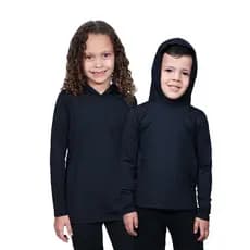 Kit 2 Camisa Infantil Térmica Proteção Solar Com Capuz Uv Feminina Masculina Com Blusa Segunda Pele