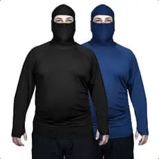 02 Camisa Motociclista Plus Size Proteção Uv+50 Segunda Pele