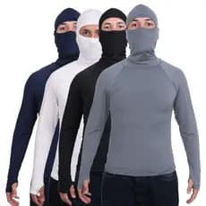 04 Camisas Segunda Pele Masculina Touca Ninja Termica Pesca