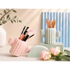 Porta Lápis Cacto Decorativo Organizador Mesa Escritório Porta Caneta Porta Treco Multiuso Escrito