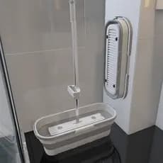 Balde Retratil Dobravel Portatil Com Rodinhas Compacto Grande Capacidade 55x25cm