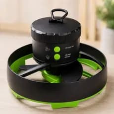 Mini Ventilador Portatil Com Luz Led Usb Ventilacao Camping Barraca Portatil