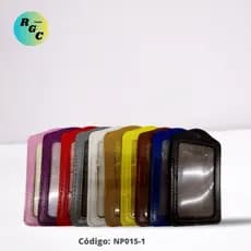 Porta-cartão/crachá Couro Sintético Com Alça p/ Cordão
